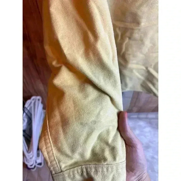 Vintage Woolrich Flannel Shirt Pale Yellow Men's Size XL Read Description - Picture 4 of 8